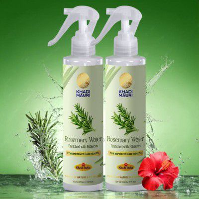 Khadi Mauri Herbal Rosemary Water Spray for Anti Dandruff, Damage Repair & Anti Hairfall (100 ml)