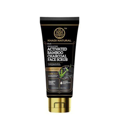 Khadi Natural Activated Bamboo Charcoal Face Scrub - Powered Botenics