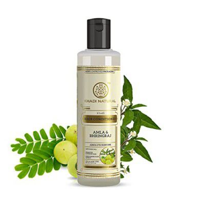 Khadi Natural Amla & Bhringraj Hair Conditioner | Anti-Hair Fall Conditioner | Nourishing Conditioner for Healthy Hair | 210ml