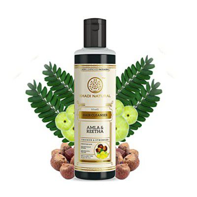 Khadi Natural Amla & Reetha Hair Shampoo | Anti-Hair Fall Shampoo | 210 ml
