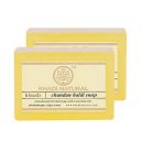 KHADI NATURAL Chandan Haldi Handmade Soap, 125g (Pack of 2)...