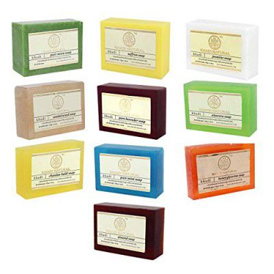 KHADI NATURAL Handmade Herbal Soap Combo Assorted Natural Soap Gift Set, Enriched with Essential Oils, 125 g (Pack of 10)