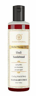Khadi Natural Sandalwood Massage Oil, 210ml