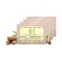 Khadi Natural Sandalwood Soap 125g | Natural Handmade Soap | Herbal Bathing Soap for Hydrated Skin | Natural Soap with Essential Oils | Suitable for All Skin Types | Pack of 4...