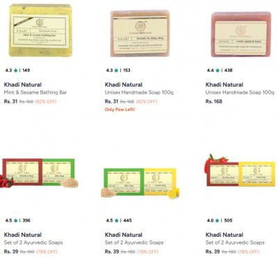 Khadi Natural Personal Care Products | Starts At Rs.31