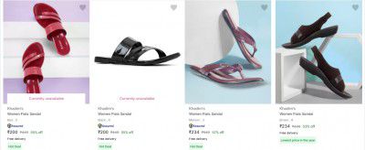 Khadim S Women's Flats upto 59% off starting From Rs.242 