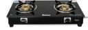 Khaitan 2 Burner BP Nano Premium MS Black Glass Manual Gas Stove (2 Burners)...
