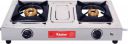 Khaitan 2 Burner Classic Stainless Steel Manual Gas Stove  (2 Burners)...