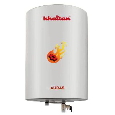 Khaitan Aurus 5 Star Rated Storage Water Heater (Geyser) with Advanced Safety Features (Wall Mounting, White) (10 Ltr)