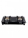 Khaitan Black 2 Burner BP Nano Premium MS Glass Manual Gas Stove...