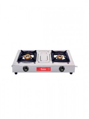 Khaitan Black 2 Burner Classic Stainless Steel Manual Gas Stove