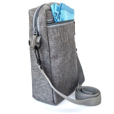 khamhaar Sling Bag, Polyester, 5 Pockets, Water Resistant, Unisex, Black