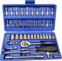 KHANSAHEB 46 in 1 Tool Kit Car Repair Tools Set Socket Set (Pack of 46) ...