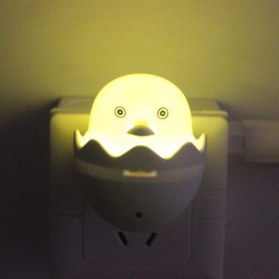 KharidoLive Wall Socket Lamps LED Night Light Duck Lamp AC 110-220V for Kids Bedroom (White Yellow)