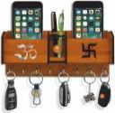 Khatu Crafts Om Swastik Key holder for home / office / kitchen / key holders / key holder for wall / key holder / Best decorative item for home décor / festive décor Mobile stand cum Wood Key Holder  ...
