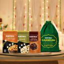 Khetika Carnival Festive Combo, Dry Fruits Gift Potli 800g | Almond. Cashews, & Dates | Premium Dry Fruit Festive Gifting...