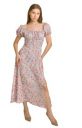 Khhalisi Stylish One Piece Dress Outfit Short Sleeves Knee Length Western Dresses for Women...