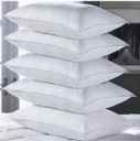 KHUKU Polyester Fibre Solid Sleeping Pillow Pack of 5  (White)...
