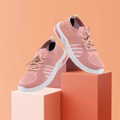 KHUKU Premium Sports Shoes for Women Walking Shoes For Women  (White, Maroon)