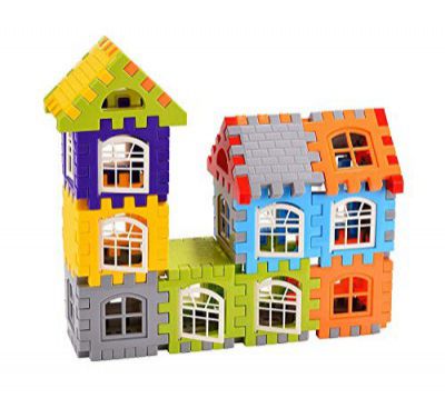 KHUSH Building Blocks for Kids – 72 Pcs, Big Size House Building Blocks with Windows, Block Game for Kids -Multicolor