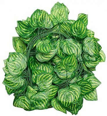Kiano Artificial Vine Creeper Plants for Home Decoration Main Door Wall Balcony Office Decoration Party Festival Craft, Contains 30 Leaves -Each String 7.2 ft ( Pack of 10 Strings)