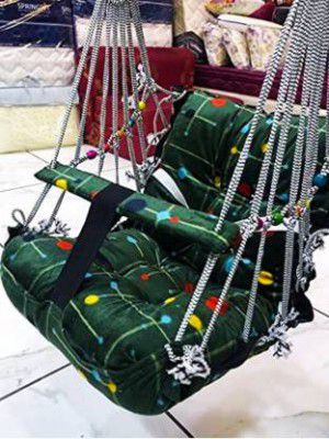 Kicchipai Big Size Baby Folding| Washable 1-3 Yrs With Safety Belt indoor-Outdoor Bouncer Swings  (Green)