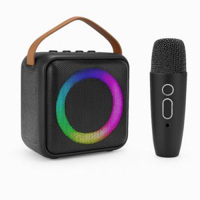 Kidara PartyBlast Karaoke Speaker and Wireless Mic for Kids Toddlers Bluetooth LED Portable Boys Girls Perfect Family Gatherings Birthday Parties Ages 4, 5, 6, 7, 8, 9, 10+ Years (Black/Blue/Beige)