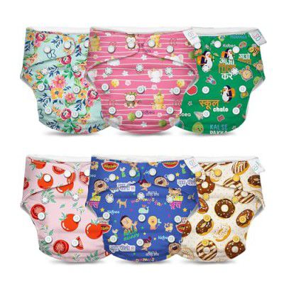 Kidbea Reusable Cloth Diaper | for Baby 3 Months -3 Years | 6 Shells Only