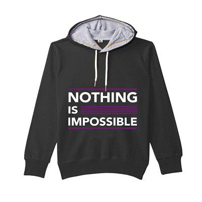Kidbee Unisex Chest Printed Hooded Sweatshirt