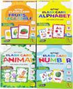 Kiddie Castle My Flash Card Pack of 4 Alphabet, Numbers, Animal, Fruits and Vegetables 64 cards (Multicolor)...