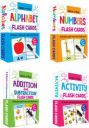 Kiddie Castle Pack of 4 Flash Cards Alphabets, Numbers, Addition and Subtraction, Activity 120 Double Sided Cards With Free Pen  (Multicolor)...