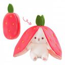 Kidology Plush Toy Pillow, Reversible Bunny, Cute Rabbit Sofa Pillow, Easter Bunny Stuffed Animal Cute Rabbit Plushie Birthday Gift for Boys Girls and Kids (Medium, Strawberry Bunny)...