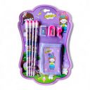 Kidorado - Stationery Set for Girls and Boys | Kids Return Gift - 5 In 1 School Items For Kids- Pencils, Eraser, Sharpener, Pouch, Pencil Extender | Birthday Gift Idea - Pack of 6 Sets (Cute Girl)...