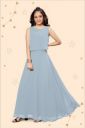 Kidotsav  Girls Maxi/Full Length Party Dress  (Grey, Sleeveless)...