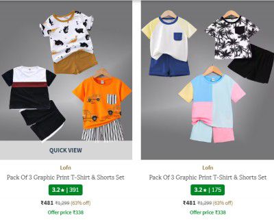 Ajio : Kid's Clothing Set Starts @ Rs 481
