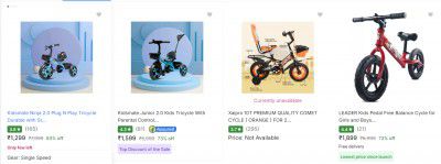 Kids Cycles Upto 83% Off