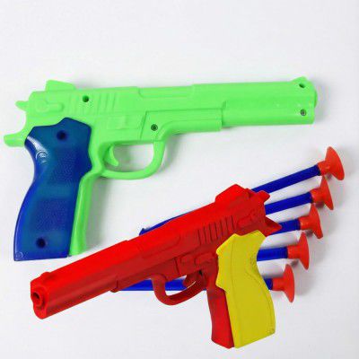 Kids Dart Pistol Toy Gun Set | Pack of 2 (Red & Green)