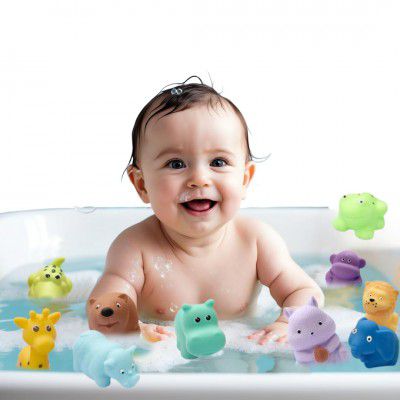 Kids Mandi® Colorful Animal Swimming Pool & Bath Toys for Kids Non-Toxic Floatable Water Toys | Fun Bath Time & Pool Play | Safe Toddler Bath Toys | Perfect Pool & Bathroom Accessories