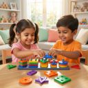 Kids Mandi® Geometric Shape Sorter – Montessori Learning Toy for Toddlers ...