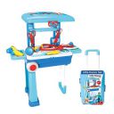 Kids Mandi® Playset Suitcase Workbench Toy Set | Portable Multicolour Activity Play Kit with Building Blocks & Pretend Kitchen Tools | Educational Role Play Toy for Boys & Girls...