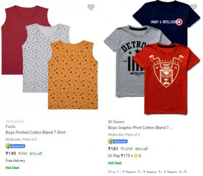 Kids T Shirts Combo @ ₹149