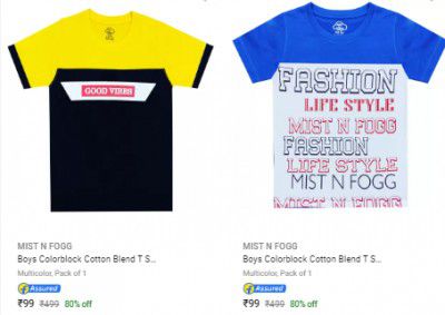 Kids T Shirts Starts ₹99