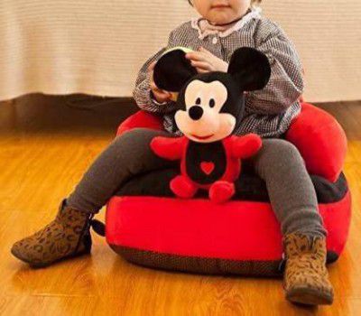 KidsBerry Cute Baby Micky Face Shape Soft Cushion Baby Sofa - 45 cm
