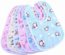Kidsify Baby Button Bibs Apron for Feeding and Drooling Cute Animated Print with Tich Button Double Layered Waterproof (Pack of 6)  (Multicolor)...
