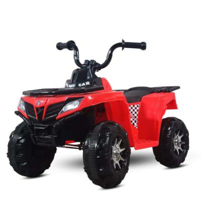 Kidsmate ATV Raider Electric Car for Kids | Battery Operated Cars for Kids with 6V Battery, for Age 2-5 Yrs - Black/Red
