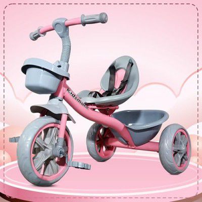 Kidsmate Starlight Premium Tricycle for Kids 2 to 5 yrs | Trikes for Boys & Girls | Baby Cycle Max User Weight 30kg - Pink