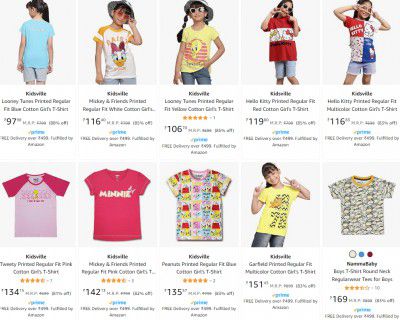 Kidsville Clothing Starting @₹97