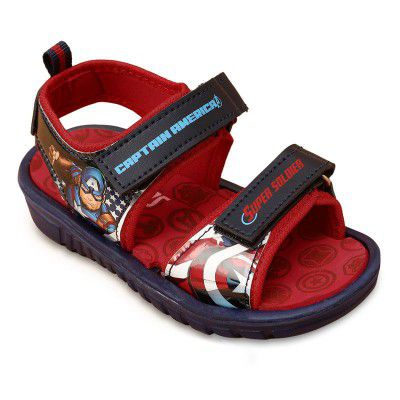 Kidsville Kids Boys Captain America Printed Multicolor Sandals