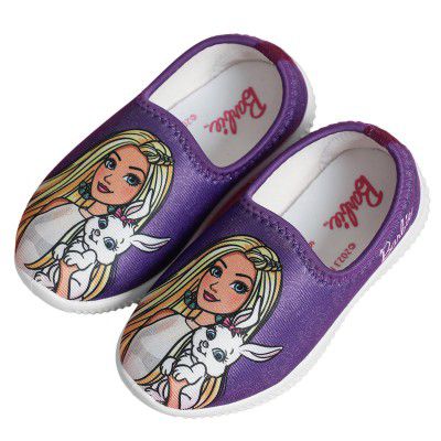 Kidsville Kids Girls Barbie Printed Purple Shoes