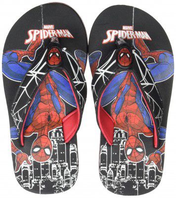 Kidsville Spiderman Printed Blue Flipflops for Boys